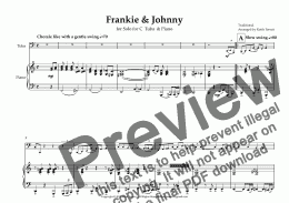page one of Frankie & Johnny for C Tuba & Piano
