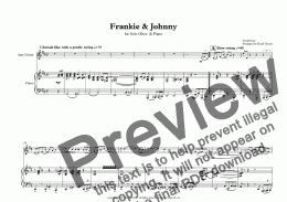 page one of Frankie & Johnny for Oboe & Piano