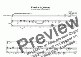 page one of Frankie & Johnny for Bb Soprano Saxophone & Piano