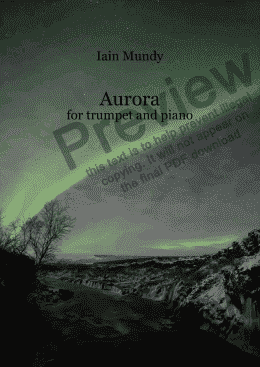 page one of Aurora for Trumpet and Piano 