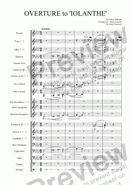 page one of Overture to ’Iolanthe’