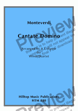 page one of CANTATE DOMINO