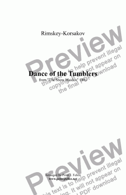 page one of Dance of the Tumblers