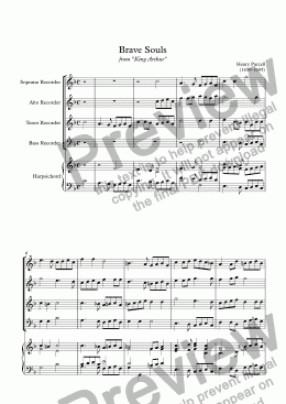 page one of Brave Souls (Purcell)