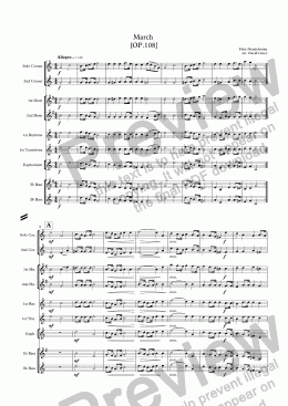 page one of March  (OP.108) [Mendelssohn]