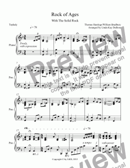 page one of Rock of Ages-Solid Rock