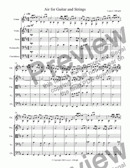page one of Air for Guitar and Strings