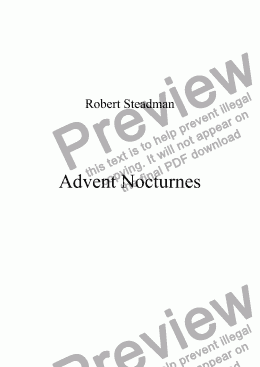 page one of Advent Nocturnes - Complete
