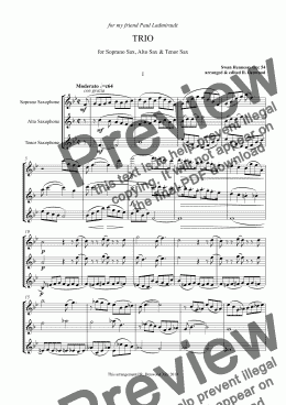 page one of Hennessy - Trio Op. 54 for 3 saxes S.A.T.