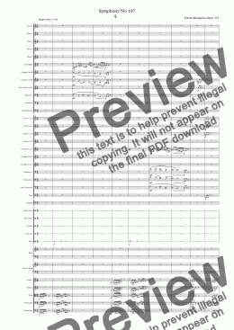 page one of Symphony No 107 4th movt.