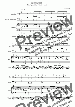 page one of A short piece that makes you dance - Irish Sample 1