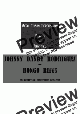 page one of Johnny Dandy Rodriguez - Bongo Martillo