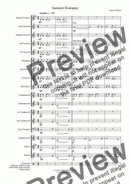page one of Summer Romance (Brass Band)