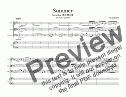 page one of Summer for Piano Quartet