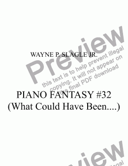 page one of PIANO FANTASY #32 (What Could Have Been....)