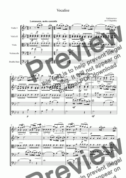 page one of Vocalise Вокализ