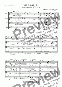page one of Vid Frösö kyrka for string quartet