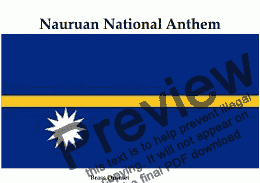 page one of Nauruan National Anthem for Brass Quintet