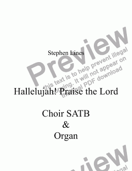 page one of Choir & Organ: Hallelujah! Praise the Lord