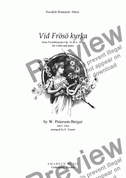 page one of Vid Frösö kyrka for violin and piano