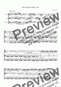 page one of Denwood - Trio movement for String trio (Vln. Vla. Vc.)