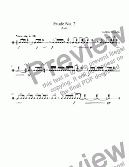 page one of Snare Drum Etude No. 2