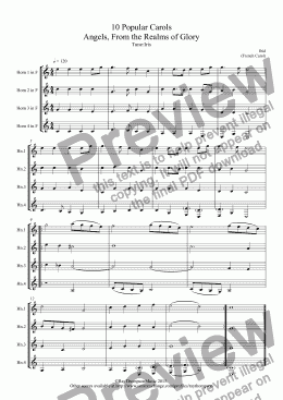 page one of 10 Popular Christmas Carols arr. horn quartet
