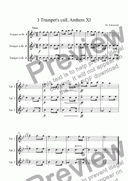 page one of 3 Trumpet’s call, Anthem XI