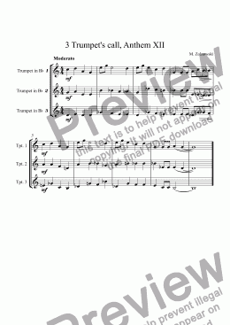 page one of 3 Trumpet’s call, Anthem XII