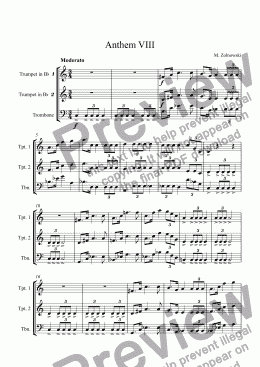 page one of Anthem VIII