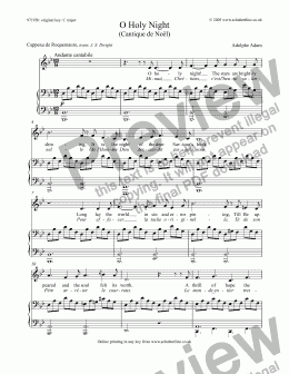 page one of O Holy Night  (Cantique de Noël) [Adam]