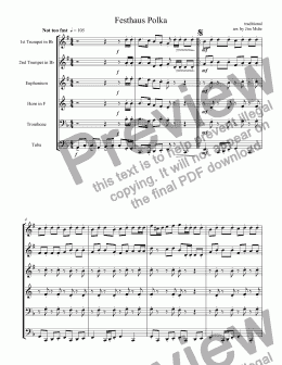 page one of Festhaus Polka