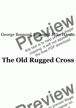 page one of The Old Rugged Cross