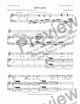 page one of Spirto gentil [La Favorita: tenor]