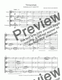 page one of Hypnomusic - Ύπνομουσιχή (String Quartet)