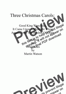 page one of Three Christmas Carols for Two Flutes