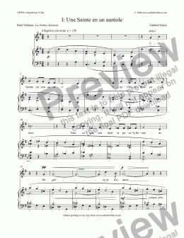 page one of Une Sainte en un auréole [La bonne chanson, 1]