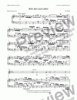 page one of Bete aber auch dabei [BWV 115: sop.]
