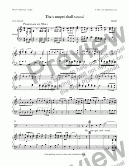 page one of The trumpet shall sound [Messiah: bass]