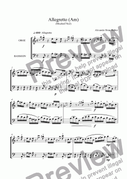 page one of Mischief No 3:  Allegretto (Am)  - Duet Oboe and Bassoon