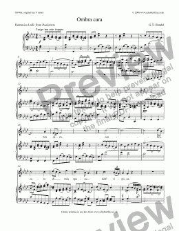 page one of Ombra cara [Radamisto: mezzo/alto]