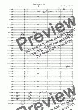 page one of Symphony No 108 4th movt.