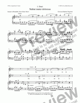 page one of Stabat Mater 1: Duet: Stabat mater dolorosa