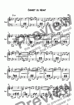 page one of Cabaret du Néant for solo piano