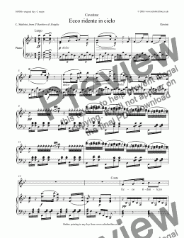 page one of Ecco ridente in cielo [Barber of Seville: tenor]