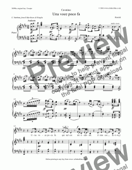 page one of Una voce poco fa [Barber of Seville: mezzo]