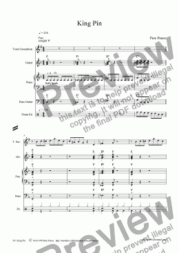 page one of King Pin [Jazz 5tet] 