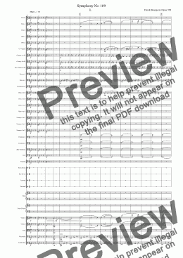 page one of Symphony No 109 1st movt.
