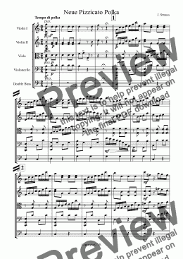 page one of Neue Pizzicato Polka