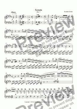page one of Sonata in C-sharp Minor (I) (live mp3!)